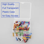 Vturboway 8 Color 80 Pcs, Cable End Crimps, Bike Cable End Caps, Alloy Road Mountain Bikes Brake Tips Shifter, 10 Pcs For Each C