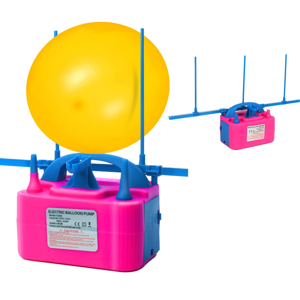 Electric Balloon Pump With Balloon Sizer, Qipump 110V 600W Balloon Blower Inflator Dual Nozzle Air Pump Balloons Inflator For Ba