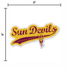 Rico Industries Ncaa Arizona State Sun Devils - Asu Distressed Shape Cut Pennant - Home And Living Room D  Cor - Soft Felt Ez To