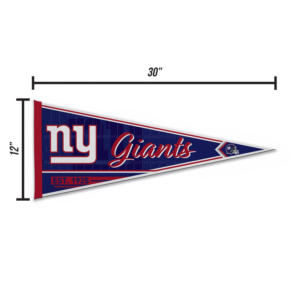 Rico Industries Nfl Football New York Giants Classic 12'' X 30'' Felt Wall D  Cor Pennant - Great For Home/Bed Room/Man Cave D