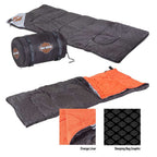 Harley-Davidson Bar & Shield Custom Sleeping Bag, Black & Orange Hdl-10016