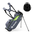 ULTIMATE Golf Stand Bag, 8-Way Golf Bag with 5 Pockets, Rain Hood, Detachable Dual Shoulder Strap, Lumbar Pad, Handles, Portable