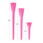 Izzo Golf Plastic Golf Tees, 1.5 Inch, Neon Pink (Pack Of 100)