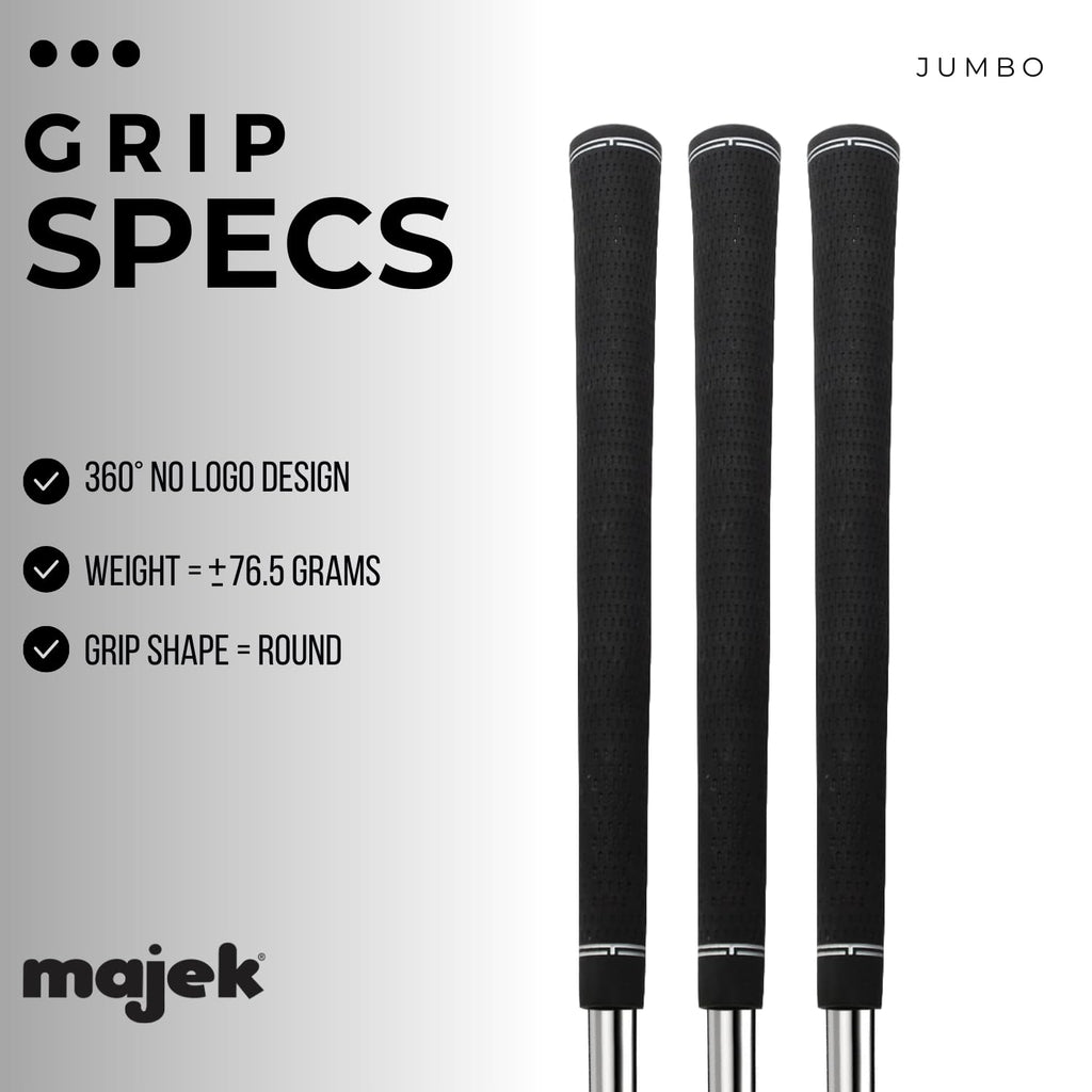 3 Pcs - Mens Jumbo Size Tour Pro Velvet Golf Grips