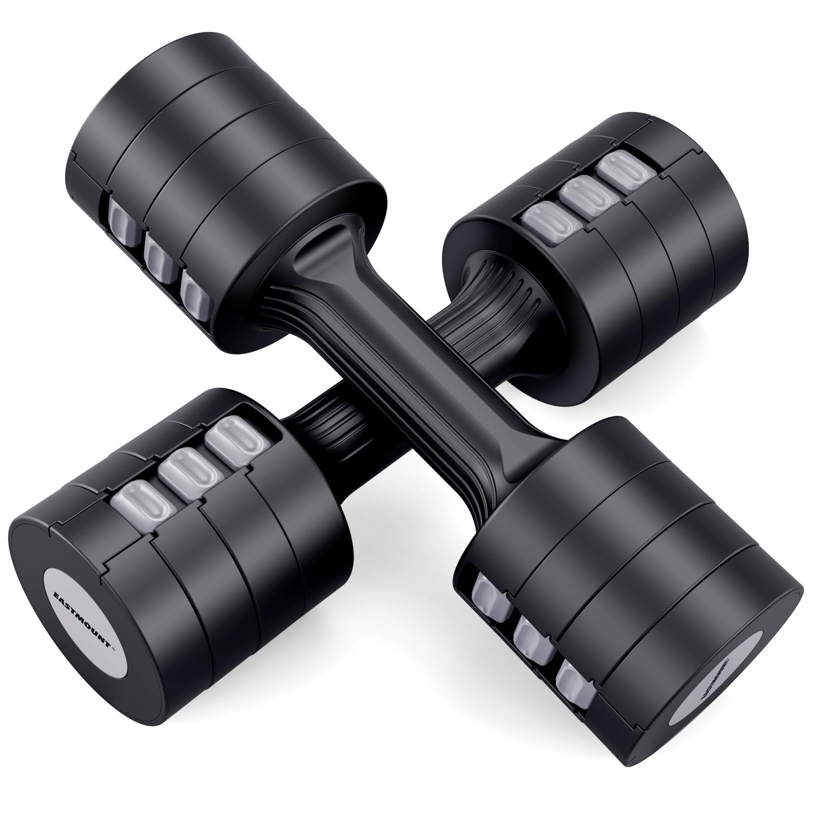 EAST MOUNT Adjustable Dumbbells 5 lb Dumbbells Set of 2 / Pair 10 lb Total Free Weights 6 in 1 Women Hand Weights for Home,Offic