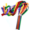 Gsi Multicolor Sparkling Gymnastic Ribbon Wands [6 Pack] With 9 Inch Stick And 1 Meter Ribbon For Gym, Training, Circus, Dance, 
