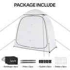 EighteenTek Shower Tent Changing Room 2 Rooms Outdoor Pop Up Camping Portable Privacy Dressing Shelter 83x43x80H