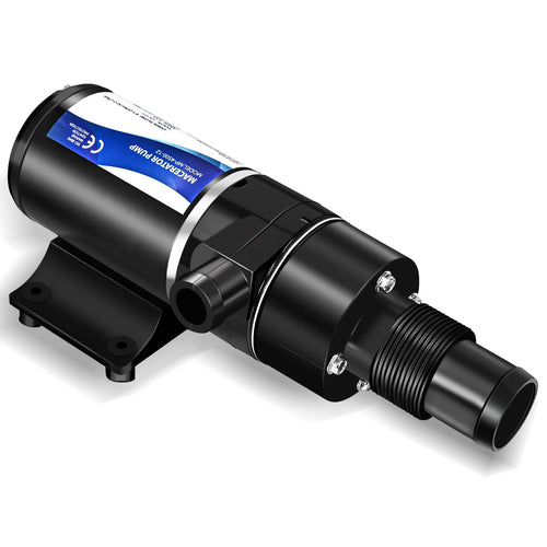 12V Macerator Pump Compatible with Jabsco 18590-2092 12GPM DC Macerator Pump for RV Waste Self Priming Run Dry Protection and Wa