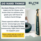 Elitesrs, Do Hard Things Beaded Jump Ropes For Fitness - Unbreakable 6.5'' Edge Handles With 1'' Shatterproof Plastic Beads - In