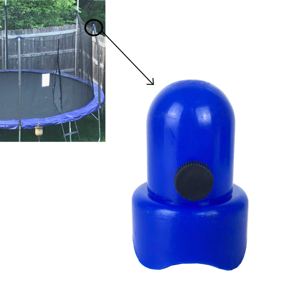 Mssviging Large Trampoline Enclosure Pole Caps With Screw-In Bolts, Only Fit For Pole 1.5 Inch Diameter, 6 Piece, Blue