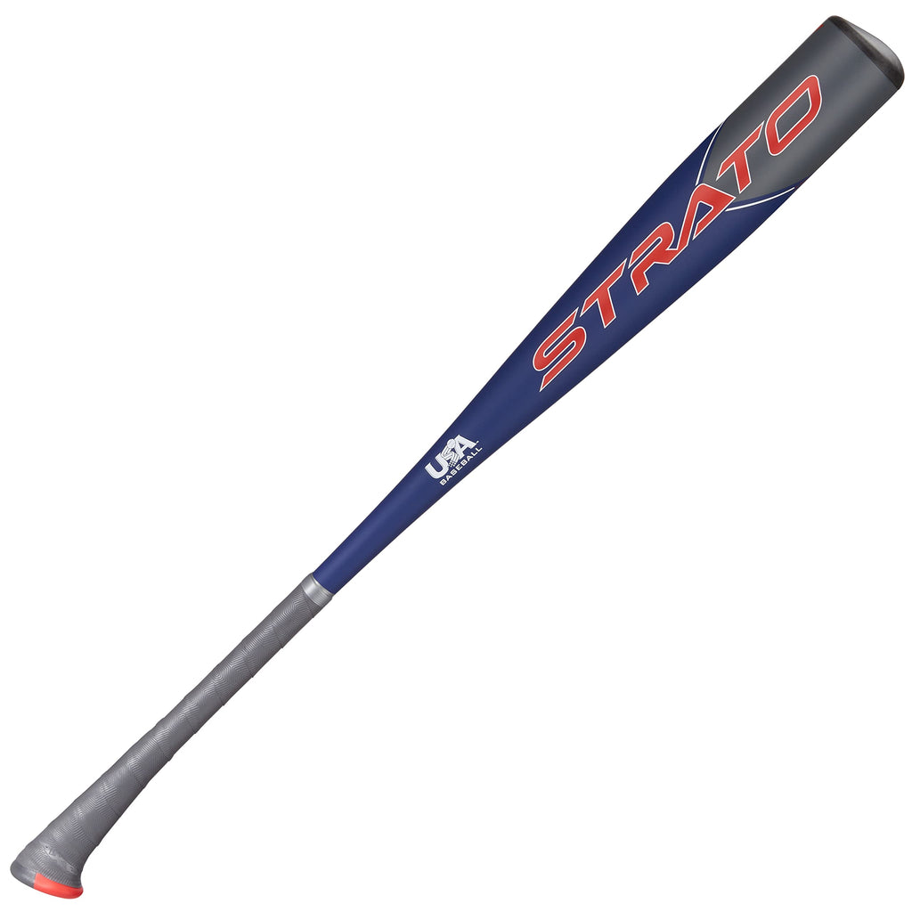 Axe Bat 2023 Strato (-10, 2-5/8'') Usa Baseball Bat, 1-Piece Alloy, Blue/Grey/Red (27'' / 17 Oz.)