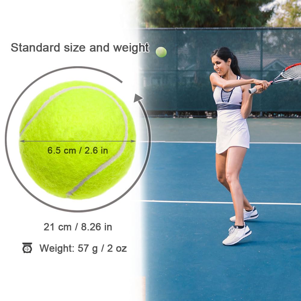 Swity Home Tennis Balls, 12 Pack Tennis Training Balls For Adults Kids Lessons, Practice Or Playing With Pet (Regular Color)