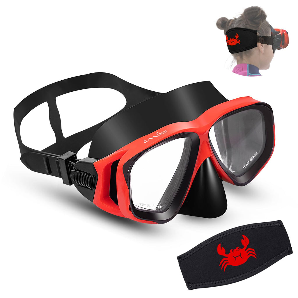 Kids Swim Mask Swimming Goggles With Nose Cover Dive Snorkel Mask Scuba Diving Goggles Snorkeling Gear Anti-Fog With Cute Neopre
