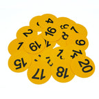 Eco Walker 4Inch Mini Floor Spot Markers For Classroom Preschool And Kindergarten (Set Of 20Pcs) (Yellow Number 1-20)