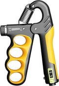 Kitsaws Sports Adjustable Hand Gripper with Counter for Men Women  Steel Coil Grip Strengthener 5100 kg TPR Handle Ergonomic F