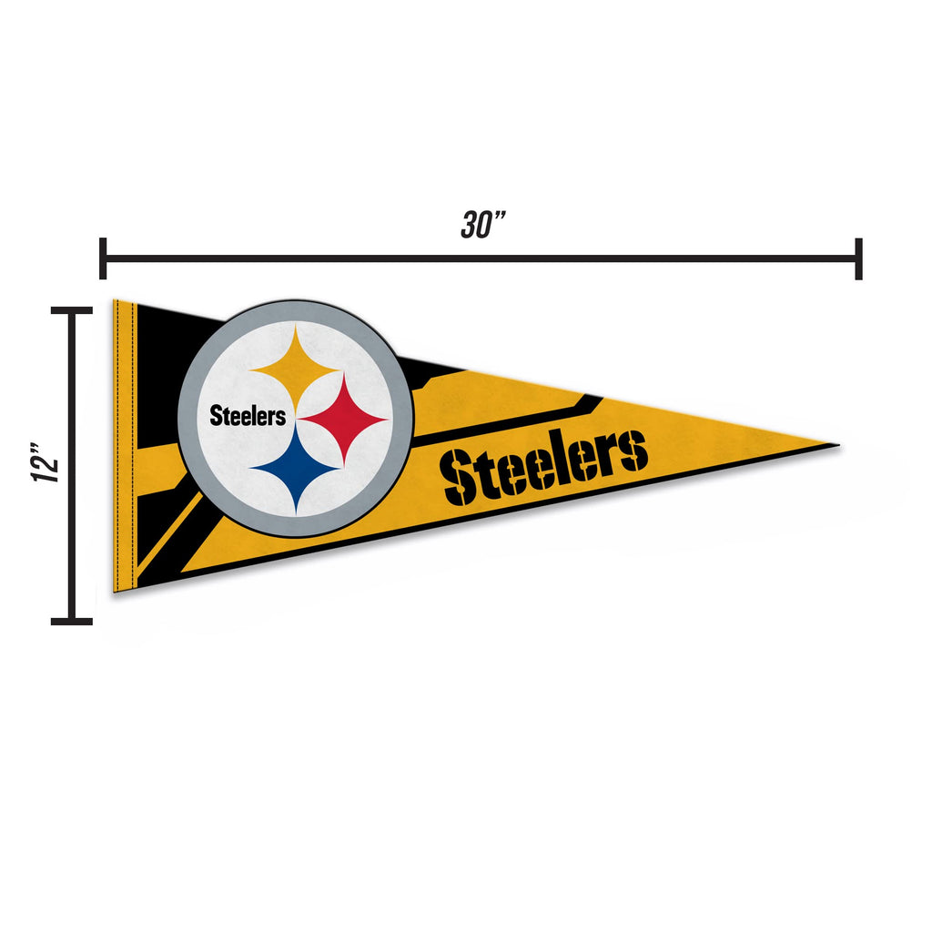 Rico Industries Nfl Football Pittsburgh Steelers Soft Felt Pennant - Ez To Hang - Home D  Cor (Game Room, Man Cave, Bed Room)