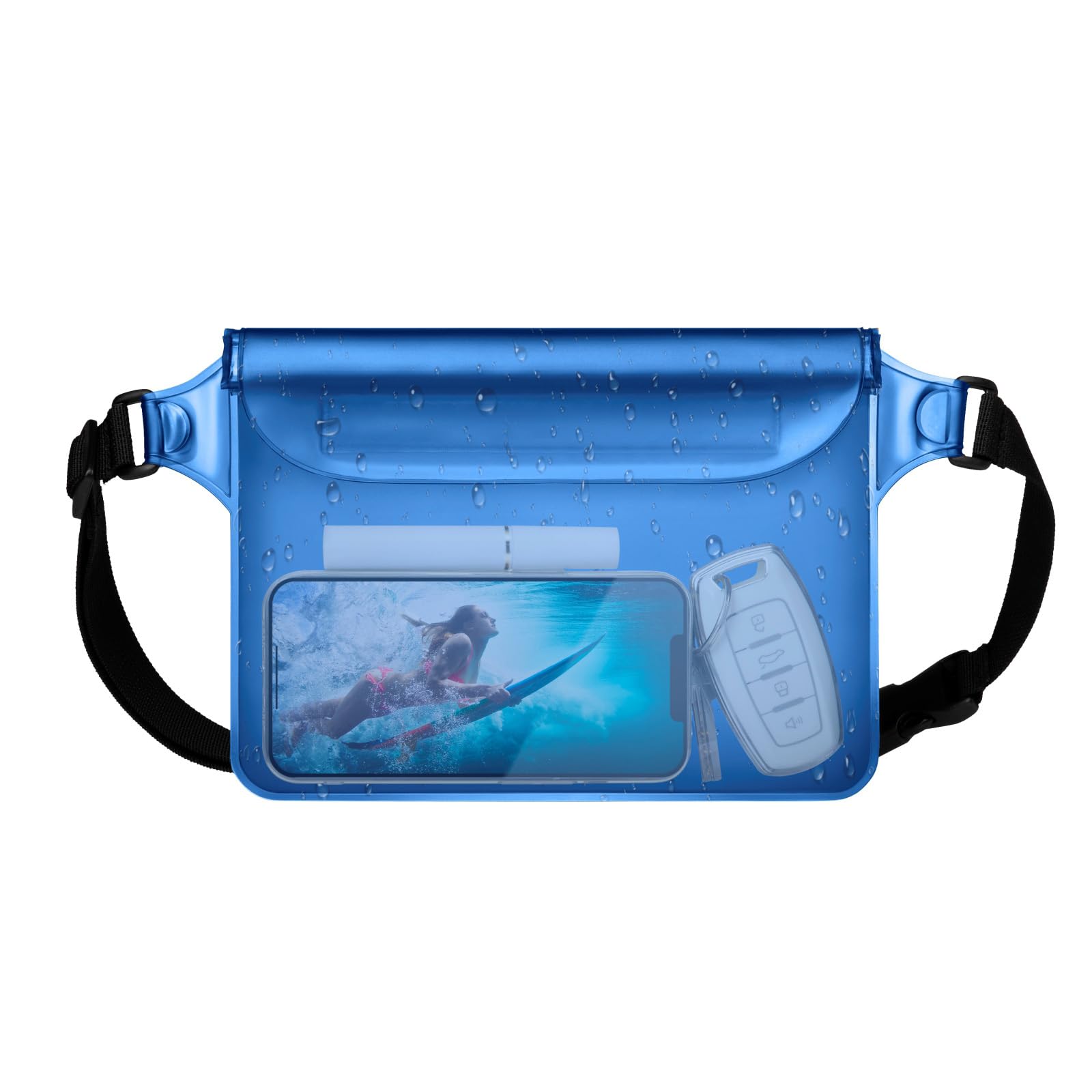 F-color Waterproof Fanny Pack - Waterproof Phone Pouch with Waist Strap - Cruise Essentials 2025 Must Haves Waterproof Pouch Dry