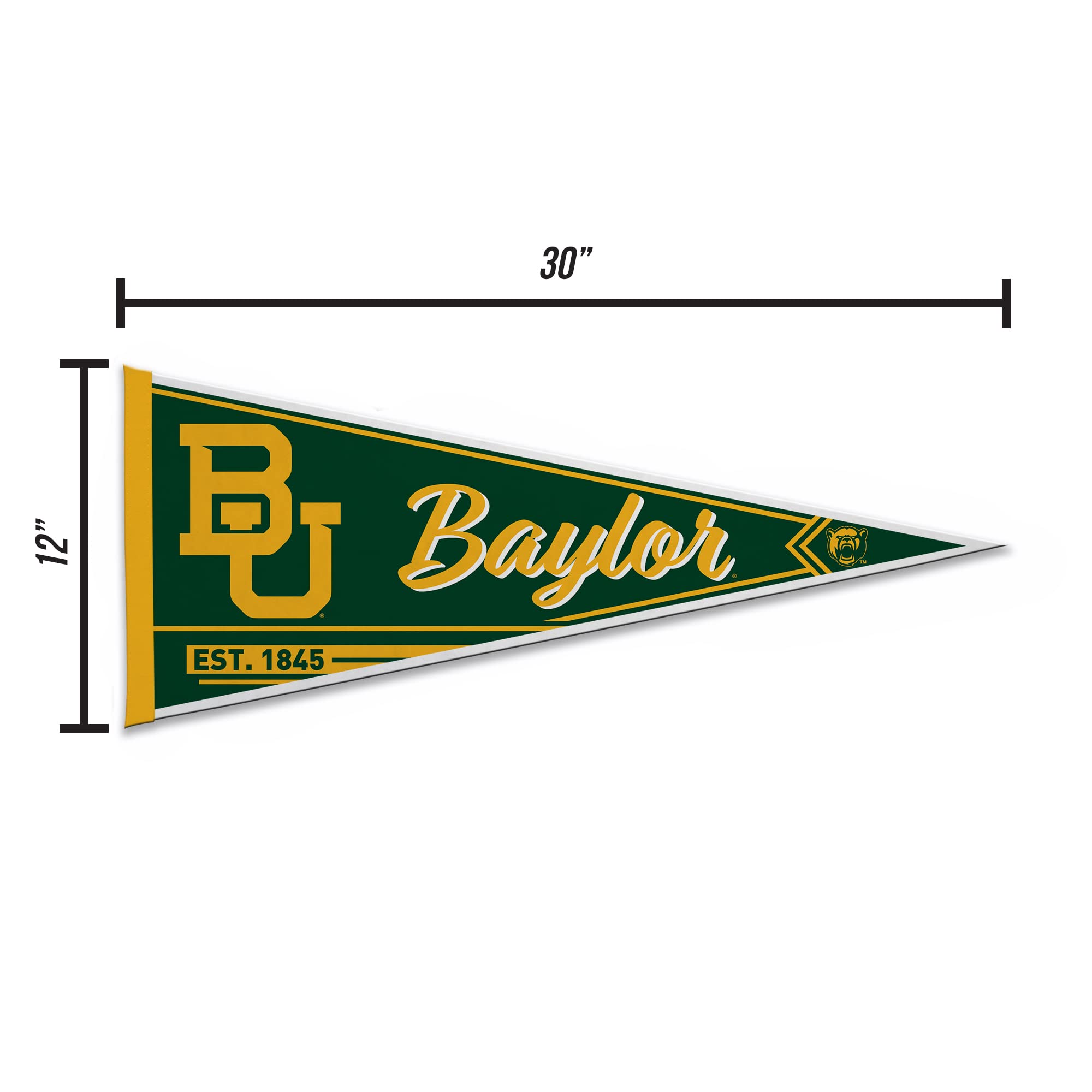 Rico Industries Ncaa Baylor Bears Classic 12'' X 30'' Felt Wall D  Cor Pennant - Great For Home/Bed Room/Man Cave D  Cor