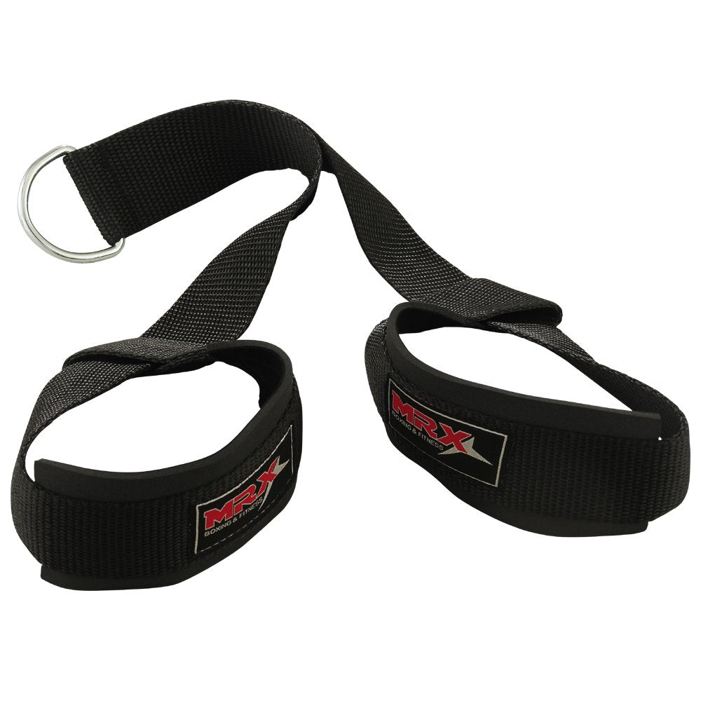 Mrx Ab Crunch Gym Tricep Straps Cable Pull Down Abdominal Chinning Bar Workout (Black)