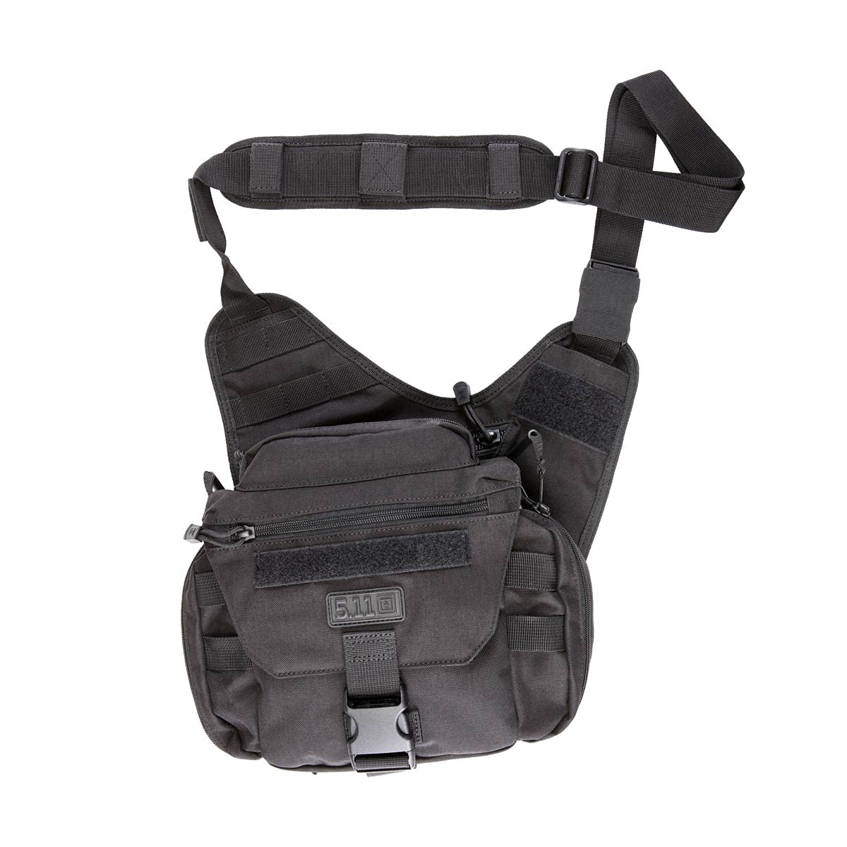 5.11 Tactical Push Pack Sling Bag - 6L Crossbody Shoulder Bag for Men, Black, Style 56037-ABR