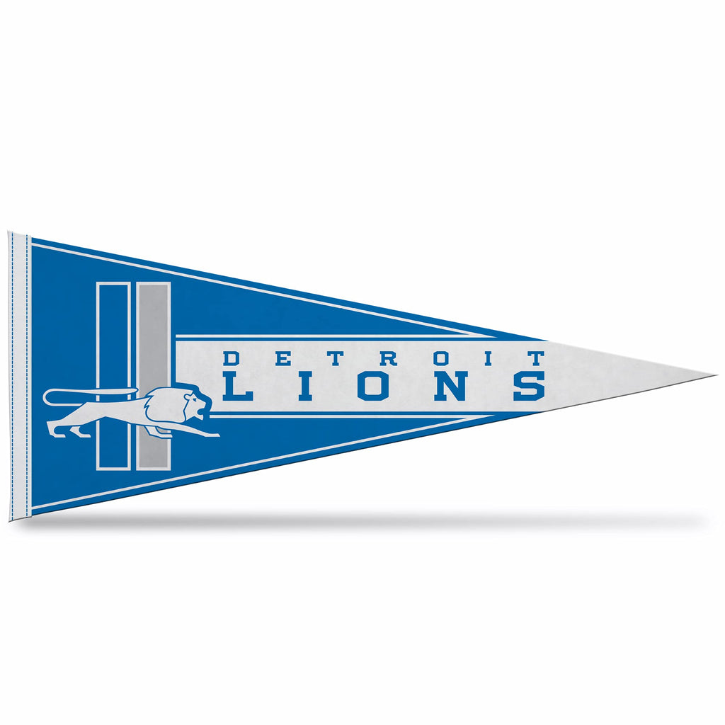 Rico Industries Nfl Football Detroit Lions Retro 12'' X 30'' Felt Wall D  Cor Pennant - Great For Home/Bed Room/Man Cave D  Cor