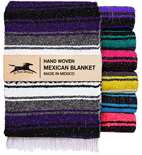 El Paso Designs Mexican Yoga Blanket  Colorful Falsa Serape  Park Blanket, Yoga Towel, Picnic, Beach Blanket, Patio Blanket, Sof