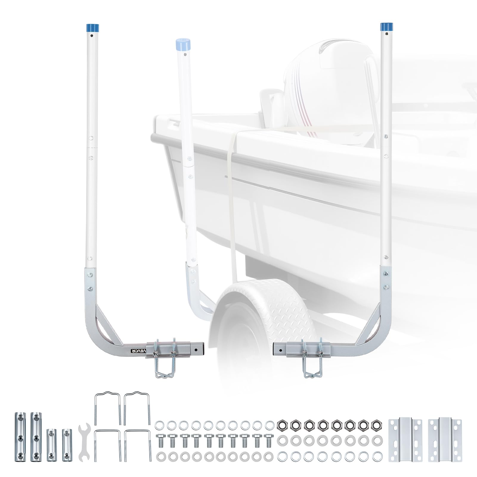 VEVOR Boat Trailer Guides, 30.5 in/47.5 in Height Guide Poles, 2PCS High-Hardness Steel Trailer Guide-Ons, Adjustable Guide Pole
