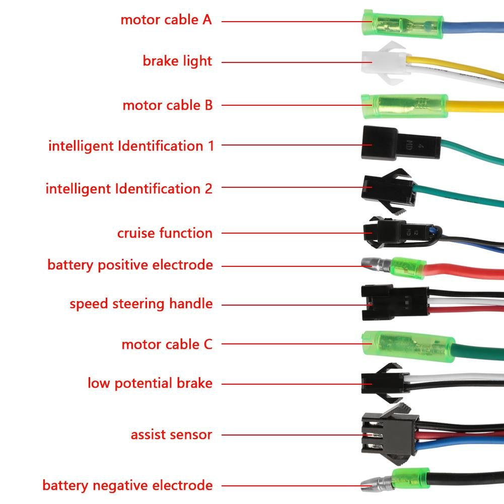 Vgeby 350W Brushless Motor Controller, 36V/48V 350W Electric Bicycle Brushless Motor Speed Controller Fit For E-Bike And Scooter