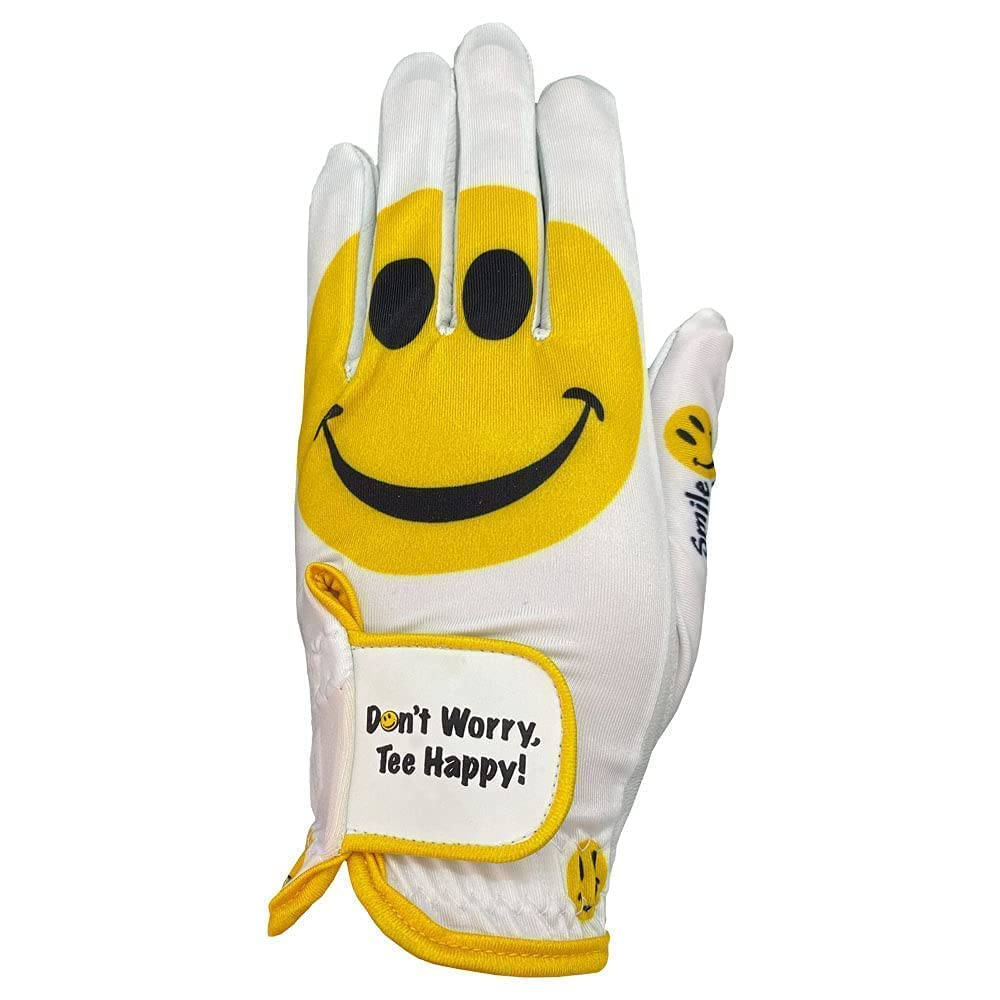 Giggle Golf Women'S Golf Glove (Large, Worn On Right Hand, Happy Face (New))