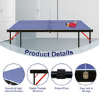 Hookung Table Tennis Table Ping-Pong Tables Set - 100 Preassembled Foldable & Portable Ping Pong Family Game Tables For Outdoor