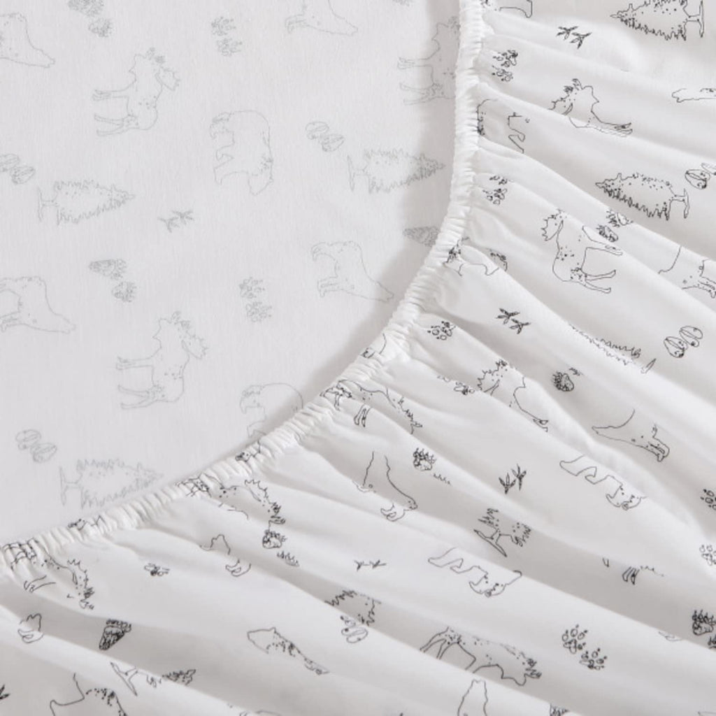Eddie Bauer - Twin Sheets, Cotton Percale Bedding Set, Crisp  Cool Home Decor (Animal Tracks, Twin)