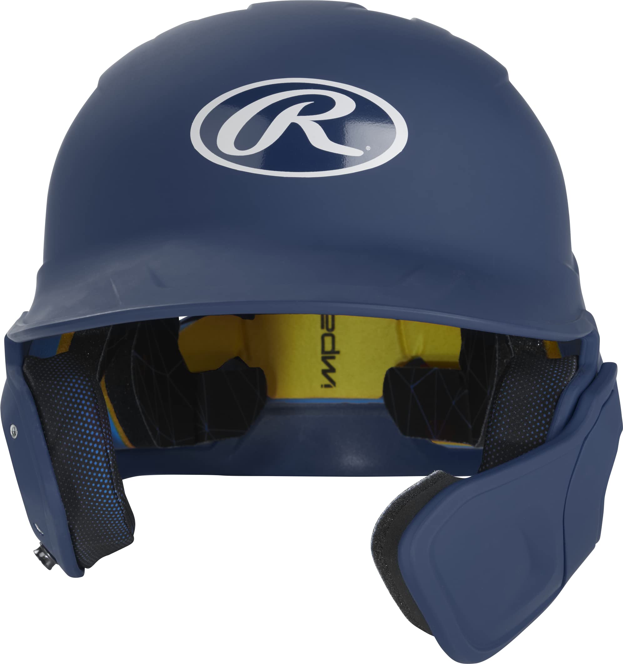 Rawlings Mach 1-Tone Right Batting Helmet W/ Adjustable Face Guard Right Handed Adjustable, Sr, Navy