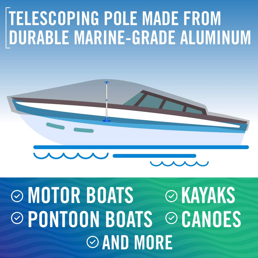 Boat Cover Support Poles 1 Pk Support Systems - One Adjustable Small To Large Posts Boat Cover Pole For Jon Boat Pontoon Boat Co