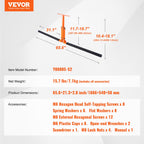 Vevor Kayak Ceiling Storage Rack, Ceiling Storage Rack For 2 Kayak Canoe Sup, Adjustable Height Overhead Kayak Holder Hanger Wit