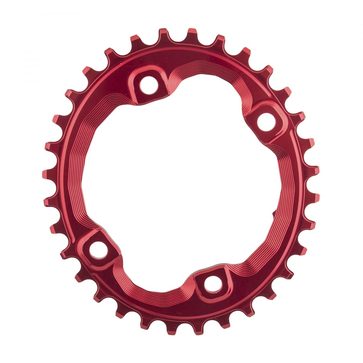 absoluteBLACK Shimano Oval Traction Chainring Red/96 Bcd (M8000 Xt), 32T