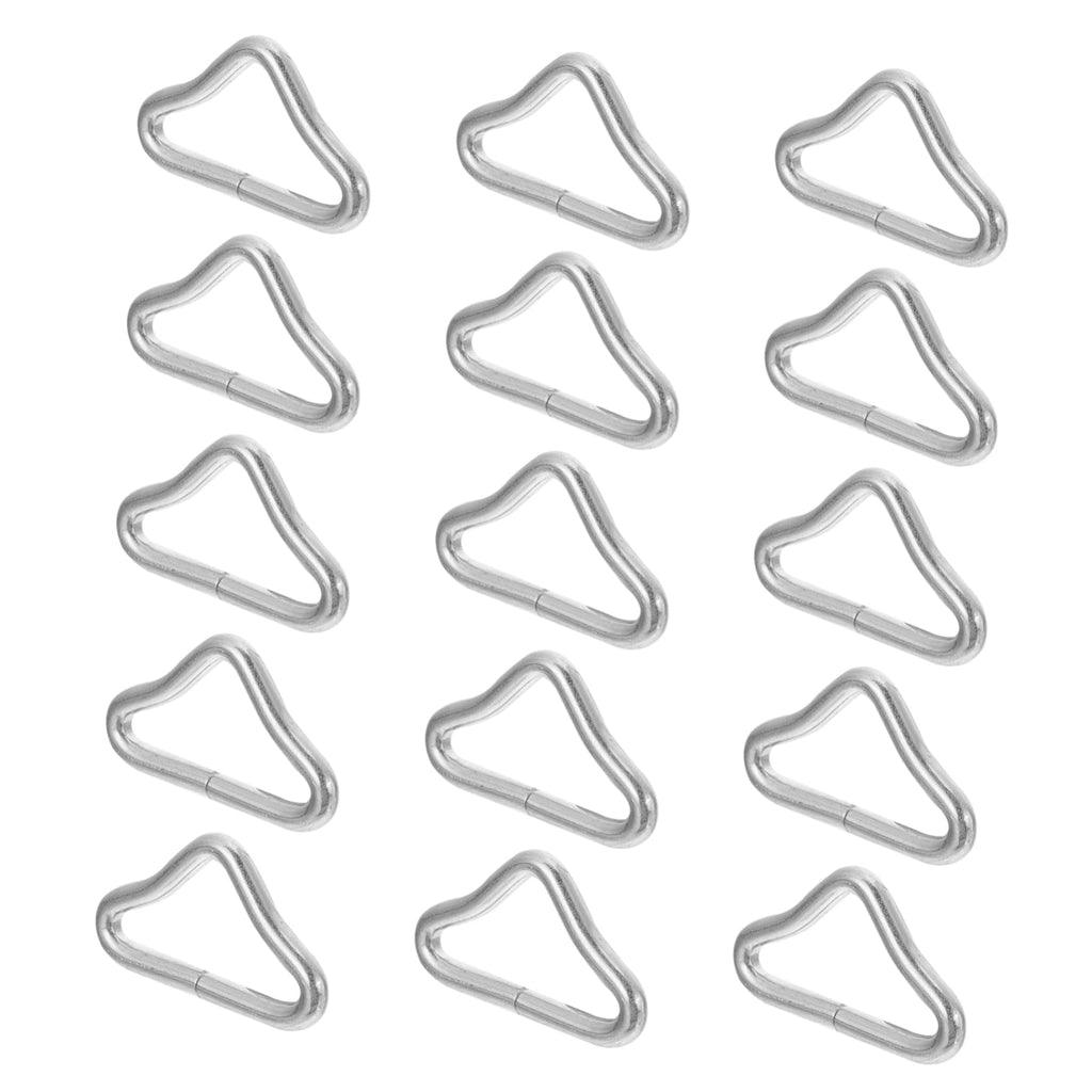 40Pcs Trampoline Triangle Ring Leash Rings Heavy Duty Leash Replacement Trampoline Clips Marine Clips Bungee Bed Triangle Ring G