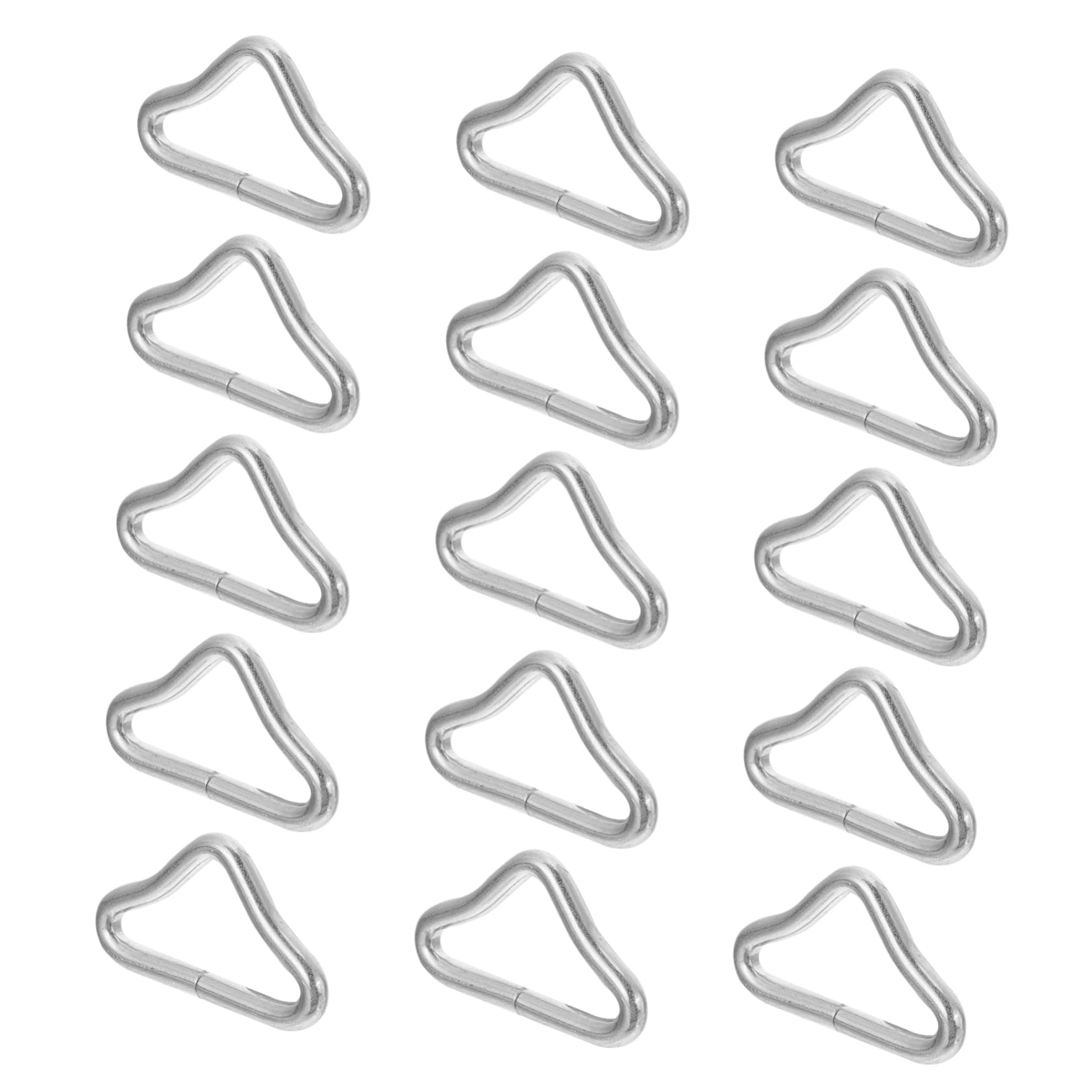 40Pcs Trampoline Triangle Ring Leash Rings Heavy Duty Leash Replacement Trampoline Clips Marine Clips Bungee Bed Triangle Ring G