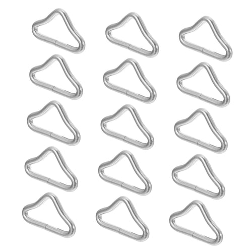 40Pcs Trampoline Triangle Ring Leash Rings Heavy Duty Leash Replacement Trampoline Clips Marine Clips Bungee Bed Triangle Ring G