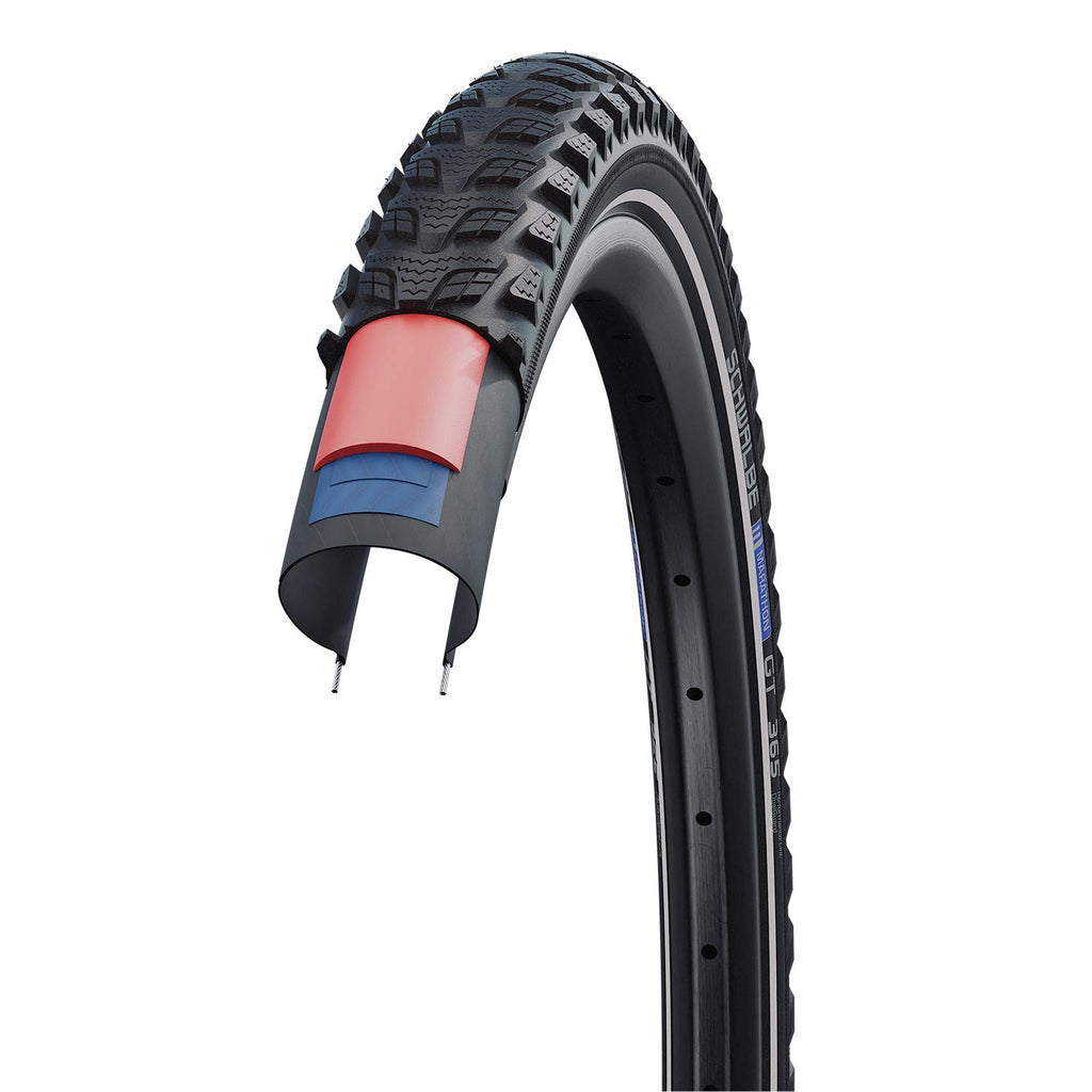 Schwalbe Unisex Adulto 11101341 Ti. Marathon Gt 365 Perf, Dualguard, Twinskin, B/B+Rt, 40-406 Hs475 Fs 67Epi 18B