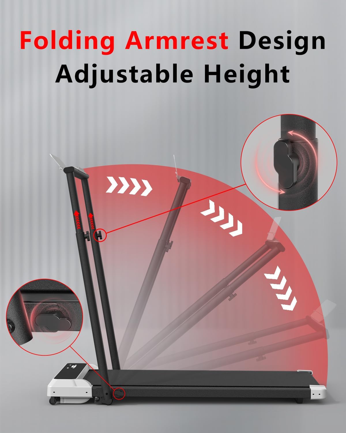 Walking Pad Treadmill With Incline,Under Desk Treadmill With Incline 2 In 1 For Walking And Jogging,2.5Hp Compact Incline Walkin