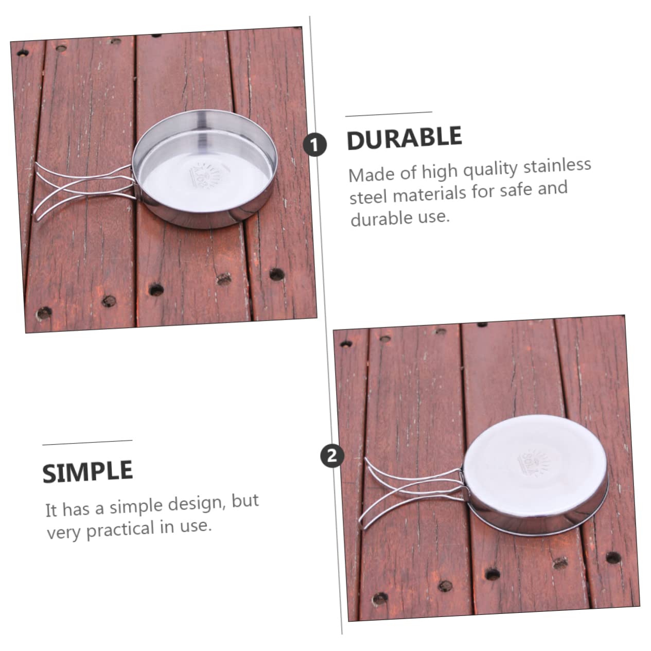 Vanzack Outdoor Pan Camping Cooking Pot Backpacking Cookware Outdoor Cookware Outdoor Cooking Pan Camp Cookware Pan Bbq Frying P