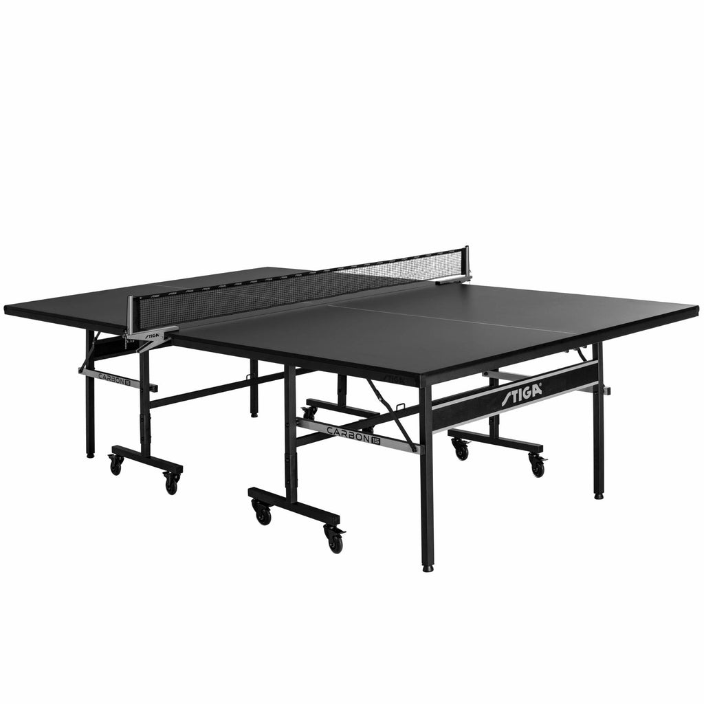 STIGA Carbon 15 - Carbon Series Indoor Ping Pong Table - 15mm Table Tennis Playfield, QuickPlay 10-Minute Assembly, Built-in Bal
