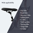 Djc Bike Suspension Seatpost Shock Absorber Damper Post 272 309 316 Mm, Lightweight Aluminum Body (Full Silver Color, 316Mm)