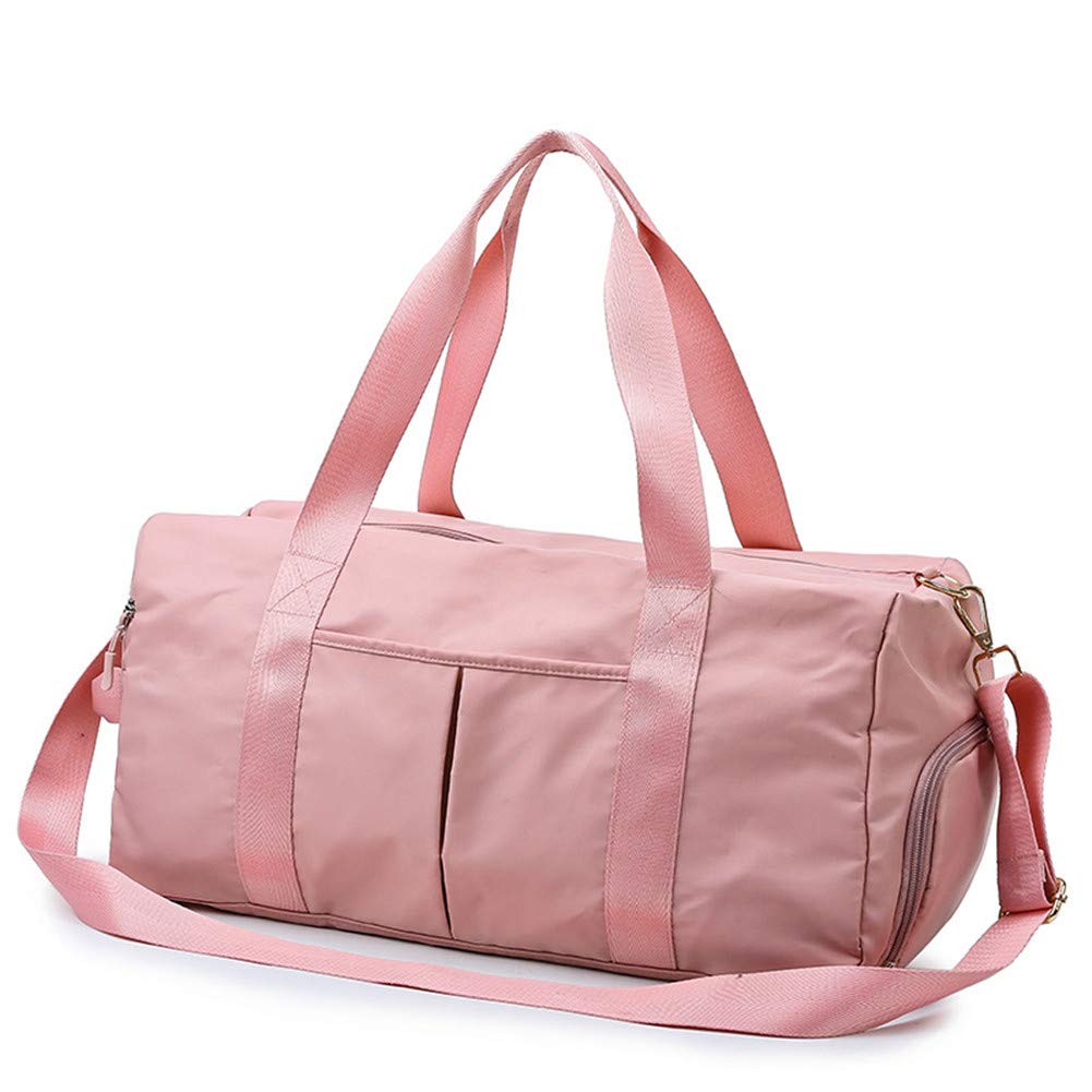 Karresly Sports Gym Bag For Women Or Men Travel Duffel Bag With Wet Pocket And Shoes Compartment For Training Swim Yoga, Pink, F