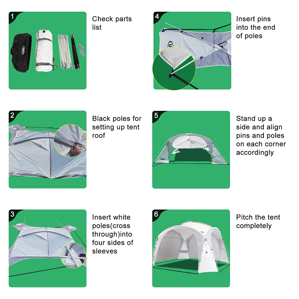 Unp Easy Beach Tent Pop Up Canopy Upf50+ Tent With Side Wall, Ground Pegs, And Stability Poles, Sun Shelter Rainproof, Waterproo