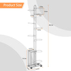 Garage Ball Storage Sports Equipment Organizer 7 Tier Basketball Rack Display Stand With Baskets And Hooks Freestanding Indoor &
