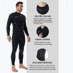 Mens 3Mm Shorty Wetsuit, Full Body Diving Suit Front Zip Diving Wetsuit Snorkeling Surfing (Mens Fullsuit, M)