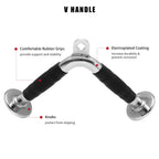 Dynasquare Tricep Press Down Cable Machine Attachment, Lat Pulldown Attachments, Home Gym Accessories, Double D Handle, V-Shaped