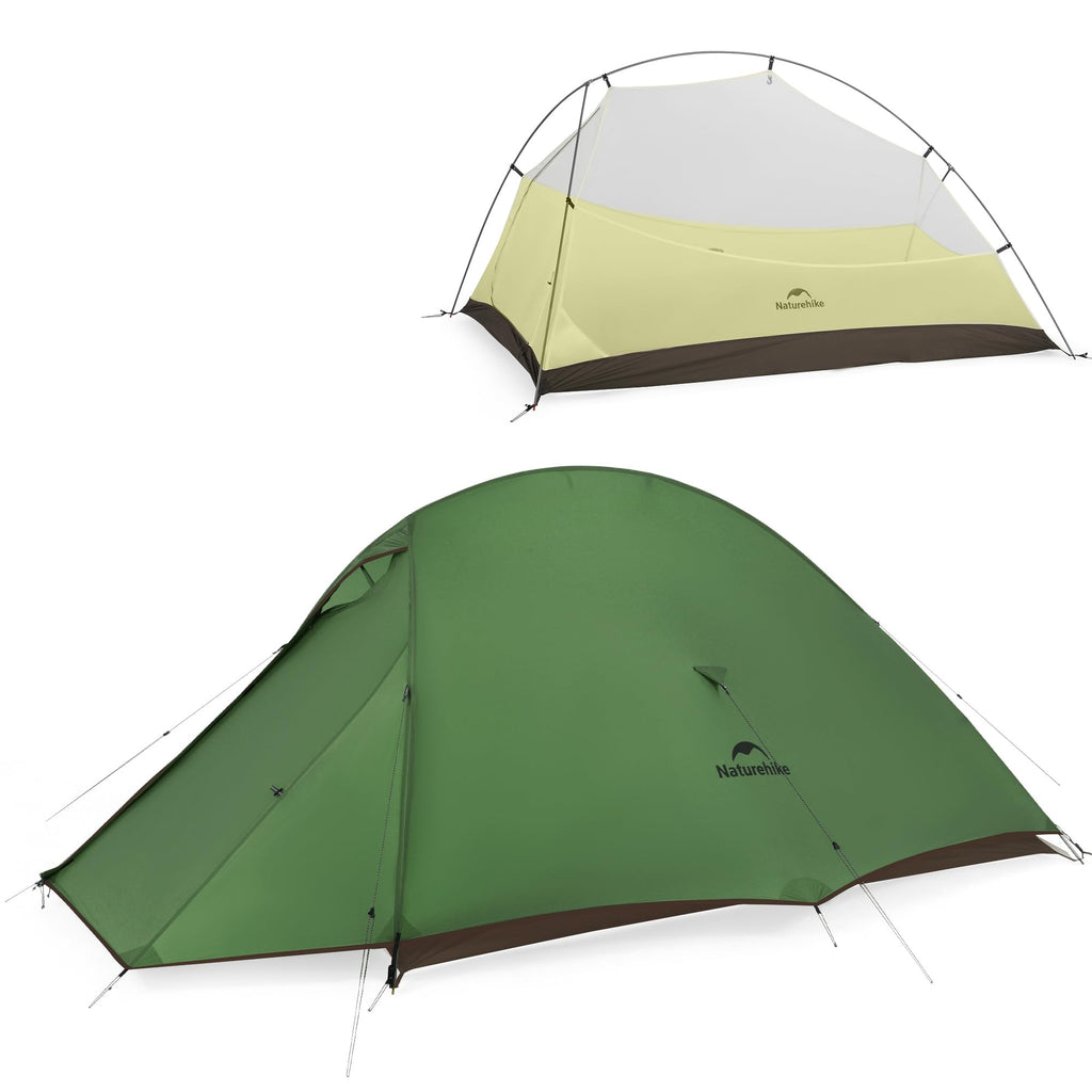 Naturehike Cloud Up Pro Backpacking Tent, Double Layer Waterproof 2 Person Tent With Footprint, Free Standing Lightweight Two Pe