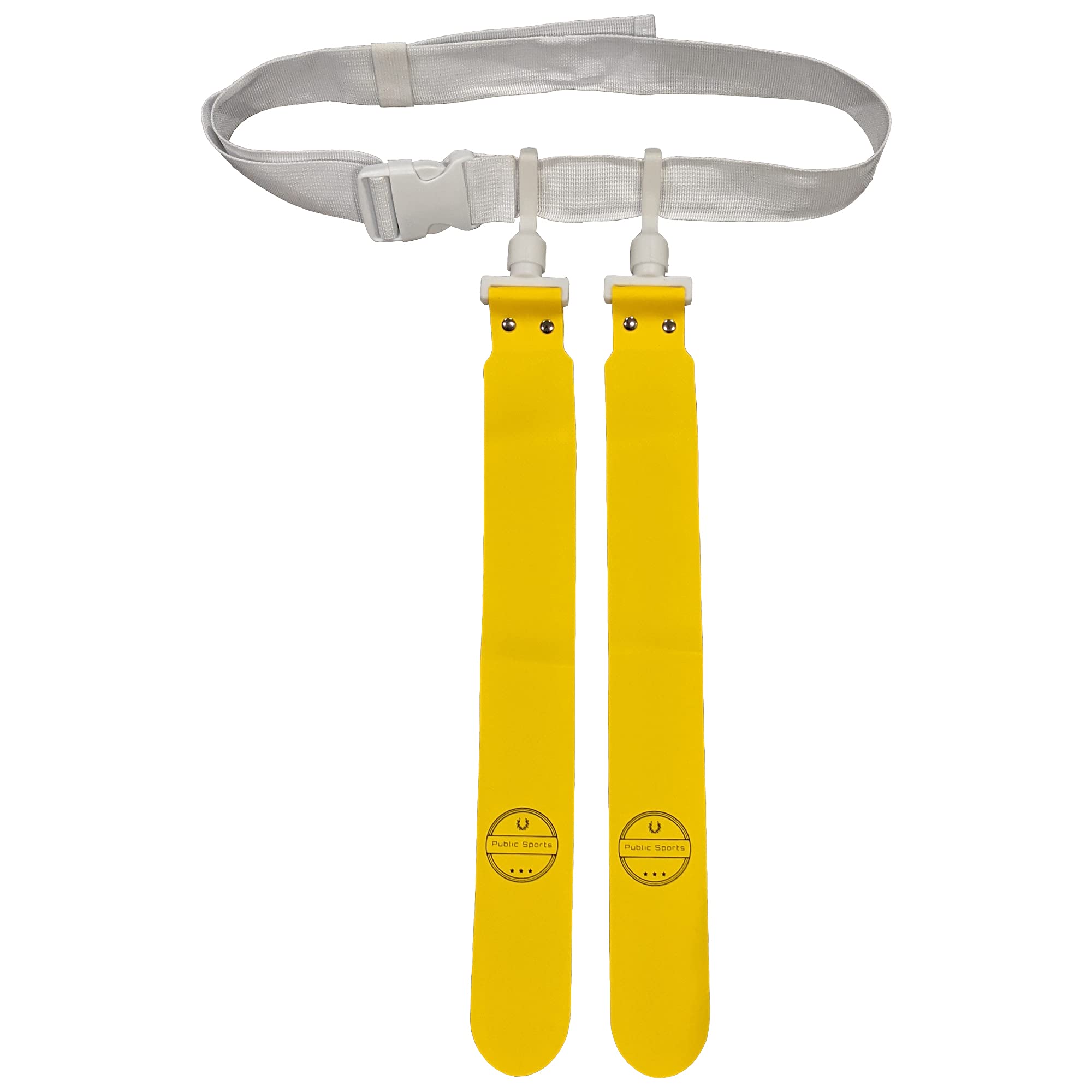 Public Sports Flag Football Belt - 2 Flags - Single (Yellow)